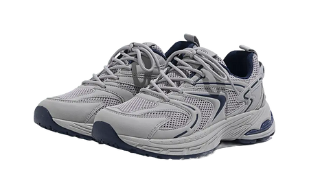 HUANQIU Slip Resistant Low top Chunky Sneakers Men's Gray  VJSNEAKER