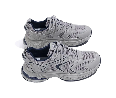 HUANQIU Slip Resistant Low top Chunky Sneakers Men's Gray  VJSNEAKER