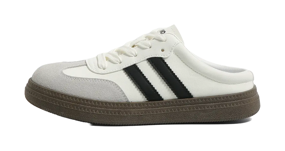 HUANQIU Slip Resistant Odor Resistant Abrasion Resistant Closed Toe Slippers Womens White Black  VJSNEAKER