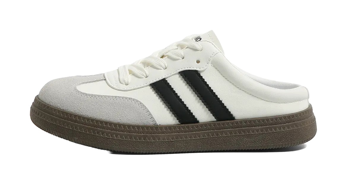 HUANQIU Slip Resistant Odor Resistant Abrasion Resistant Closed Toe Slippers Womens White Black  VJSNEAKER