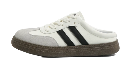 HUANQIU Slip Resistant Odor Resistant Abrasion Resistant Closed Toe Slippers Womens White Black  VJSNEAKER