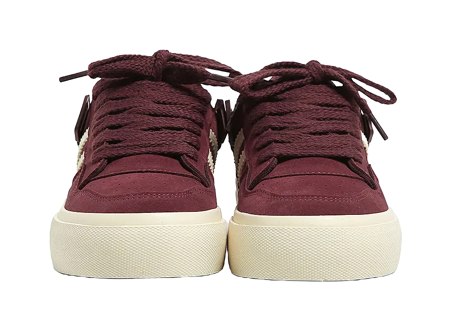 HUANQIU Slip Resistant Shock Absorbers With Abrasion Resistant Properties Low Top Skateboard Shoes Women's Burgundy 
