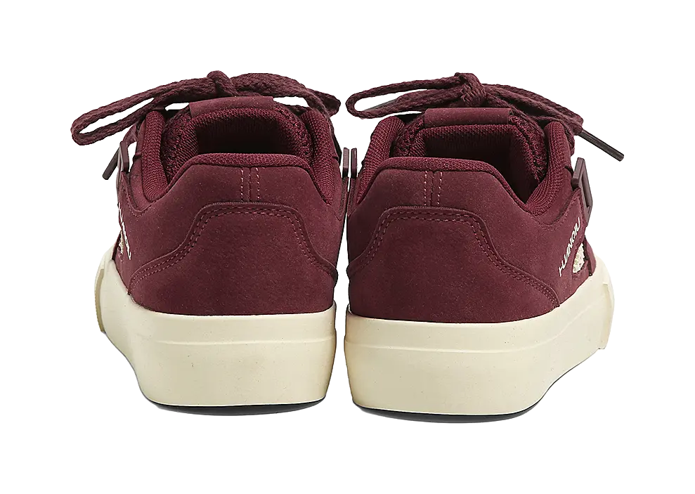 HUANQIU Slip Resistant Shock Absorbers With Abrasion Resistant Properties Low Top Skateboard Shoes Women's Burgundy 