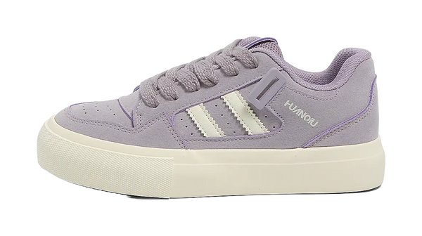 HUANQIU Slip Resistant Shock Absorbers With Abrasion Resistant Properties Low top Skateboard Shoes Women's Purple 
