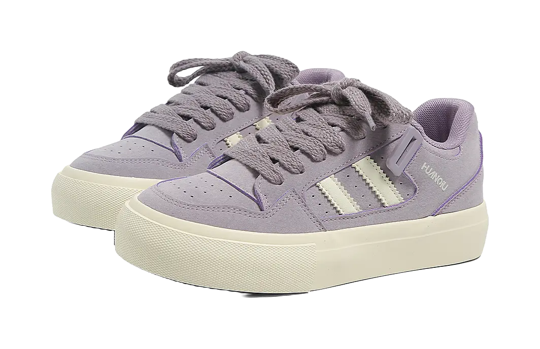 HUANQIU Slip Resistant Shock Absorbers With Abrasion Resistant Properties Low top Skateboard Shoes Women's Purple 
