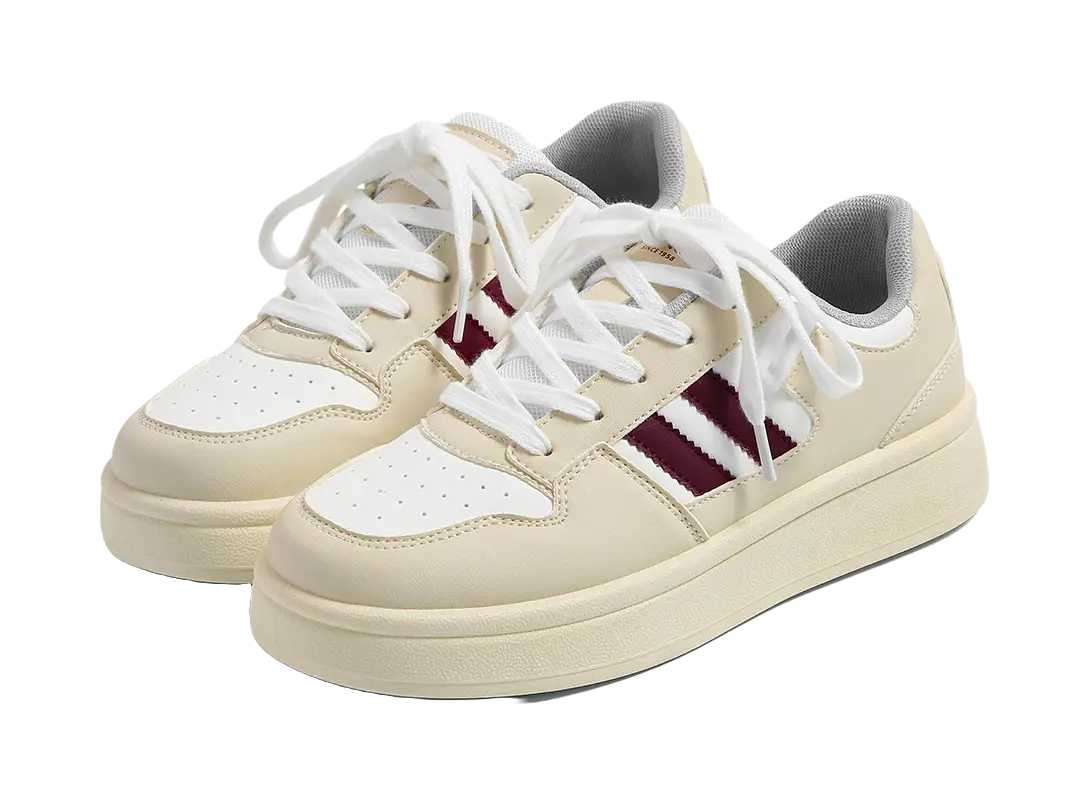 HUANQIU Slip Resistant, Abrasion Resistant, Breathable, Height Increasing Low top Skateboard Shoes Women's 