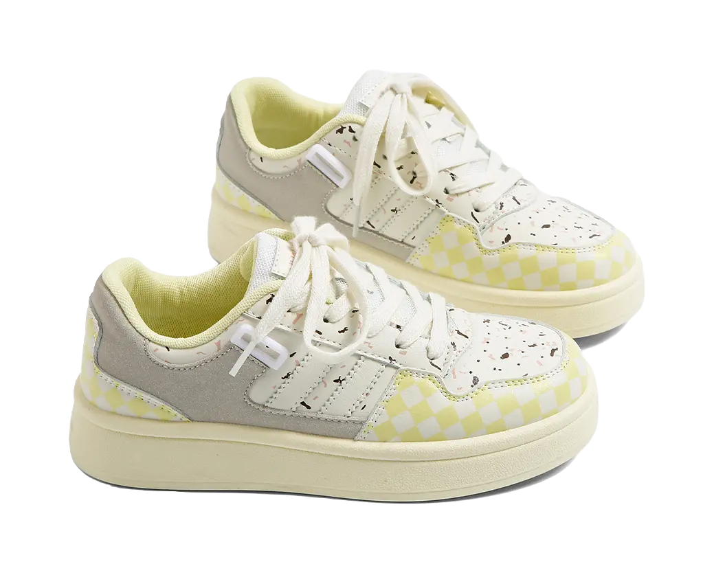 HUANQIU Slip Resistant, Abrasion Resistant, Breathable, Height Increasing Low top Skateboard Shoes Women's 