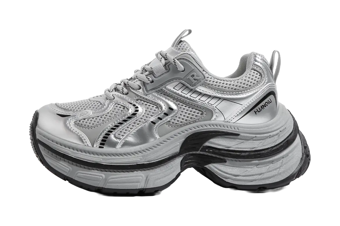 HUANQIU Slip Resistant, Abrasion Resistant, Breathable, Lightweight Low top Chunky Sneakers Women's  VJSNEAKER