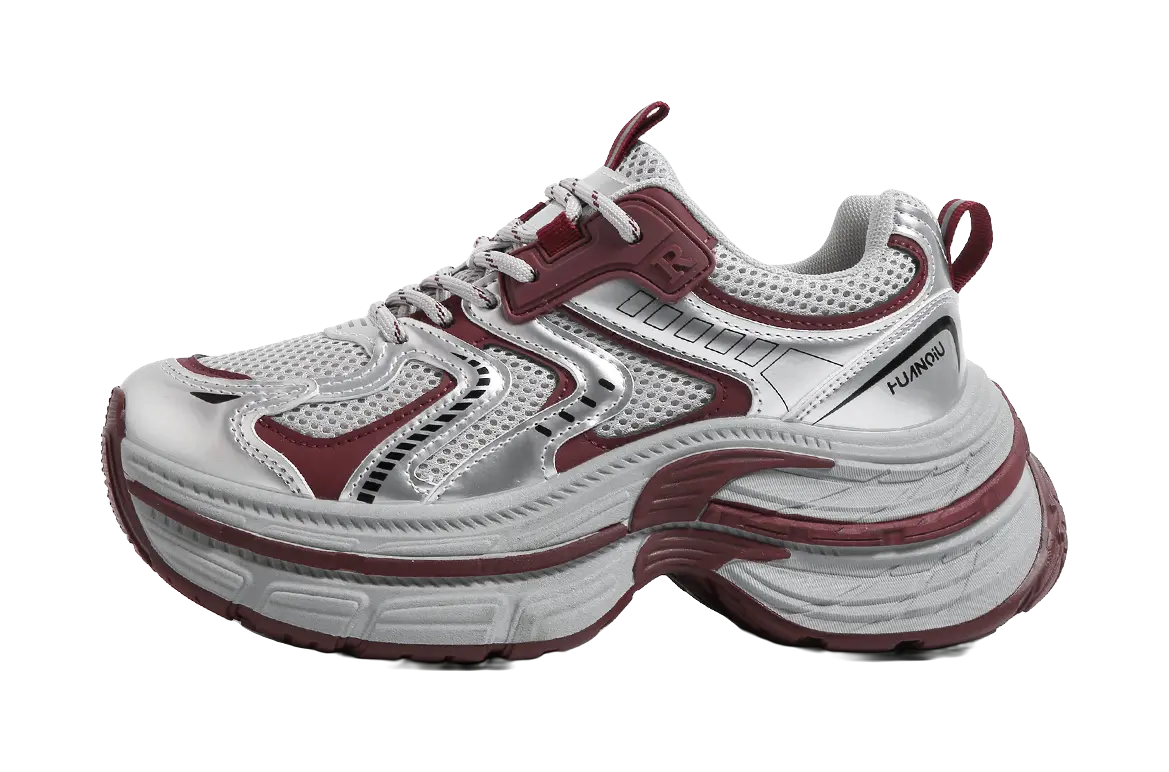 HUANQIU Slip Resistant, Abrasion Resistant, Breathable, Lightweight Low top Chunky Sneakers Women's  VJSNEAKER