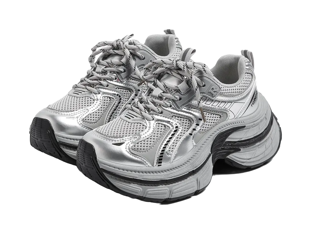 HUANQIU Slip Resistant, Abrasion Resistant, Breathable, Lightweight Low top Chunky Sneakers Women's  VJSNEAKER