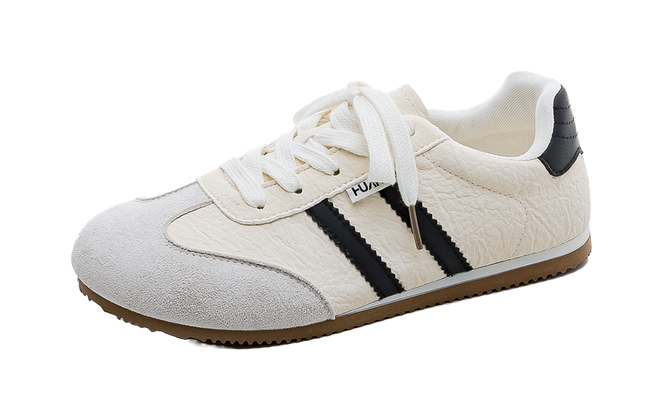 HUANQIU Slip Resistant, Abrasion Resistant, Lightweight Low Top Casual Shoes Women's Beige 