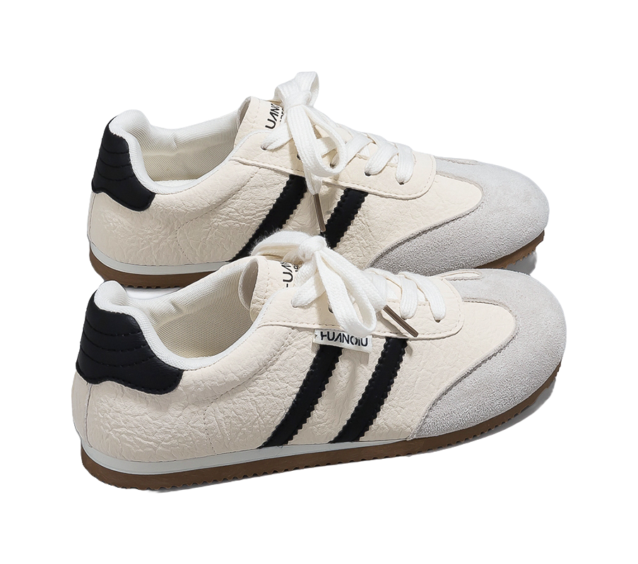 HUANQIU Slip Resistant, Abrasion Resistant, Lightweight Low Top Casual Shoes Women's Beige 