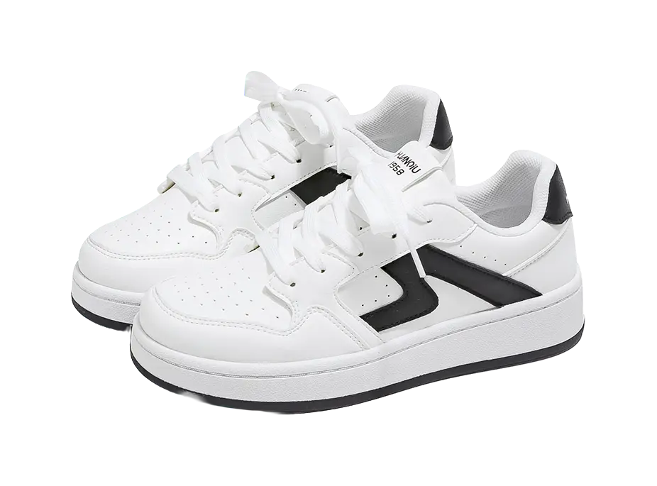 HUANQIU Slip Resistant, Abrasion Resistant, Lightweight Low Top Skateboard Shoes Women's 