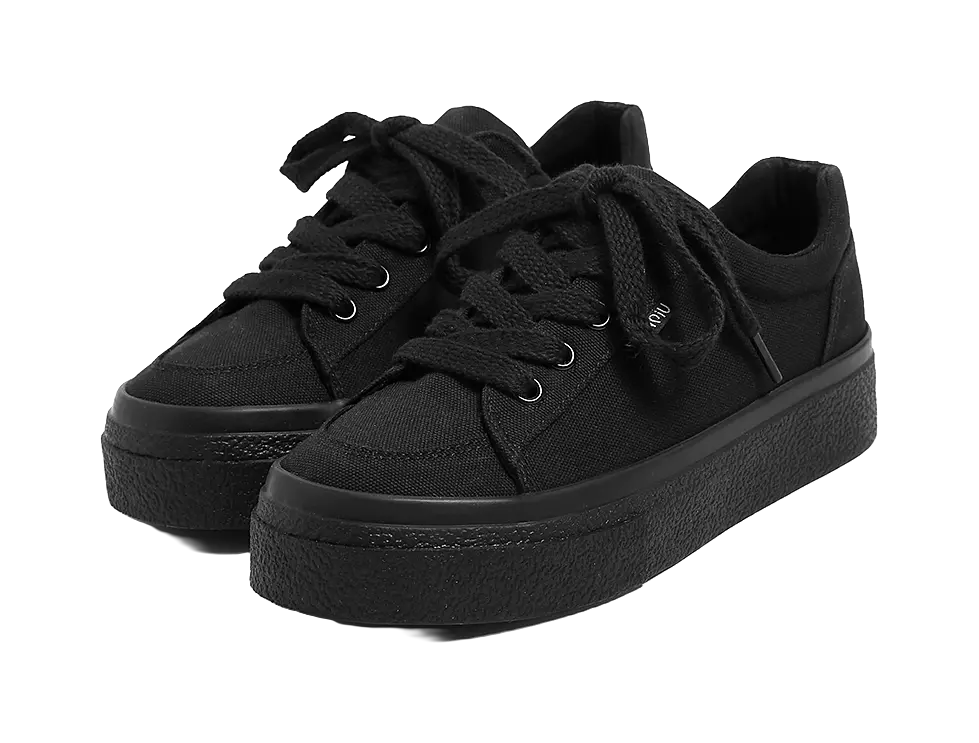 HUANQIU Slip Resistant, Abrasion Resistant, Lightweight, Breathable, Height Increasing Low top Skateboard Shoes Women's 