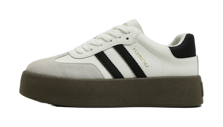 HUANQIU Slip Resistant, Abrasion Resistant, Lightweight, Breathable, Height Increasing Low top Skateboard Shoes Womens  vjsneaker.com