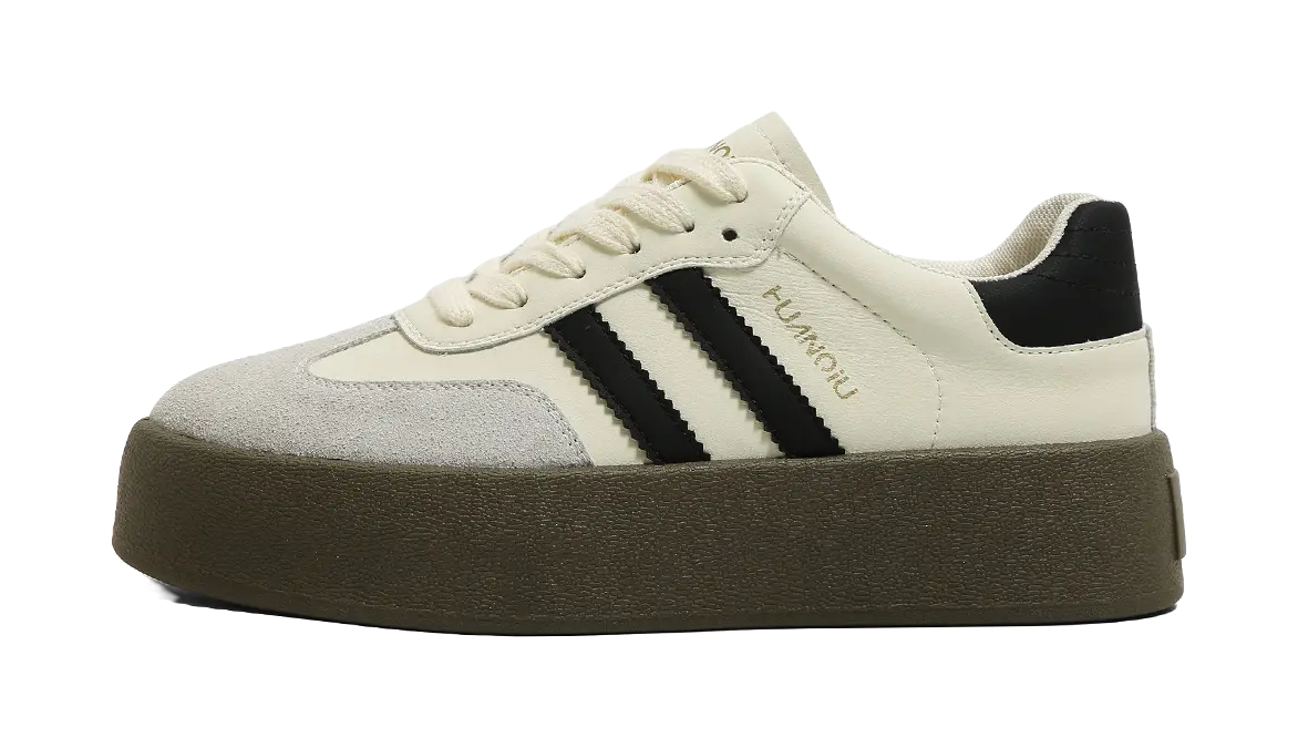 HUANQIU Slip Resistant, Abrasion Resistant, Lightweight, Breathable, Height Increasing Low top Skateboard Shoes Womens  vjsneaker.com