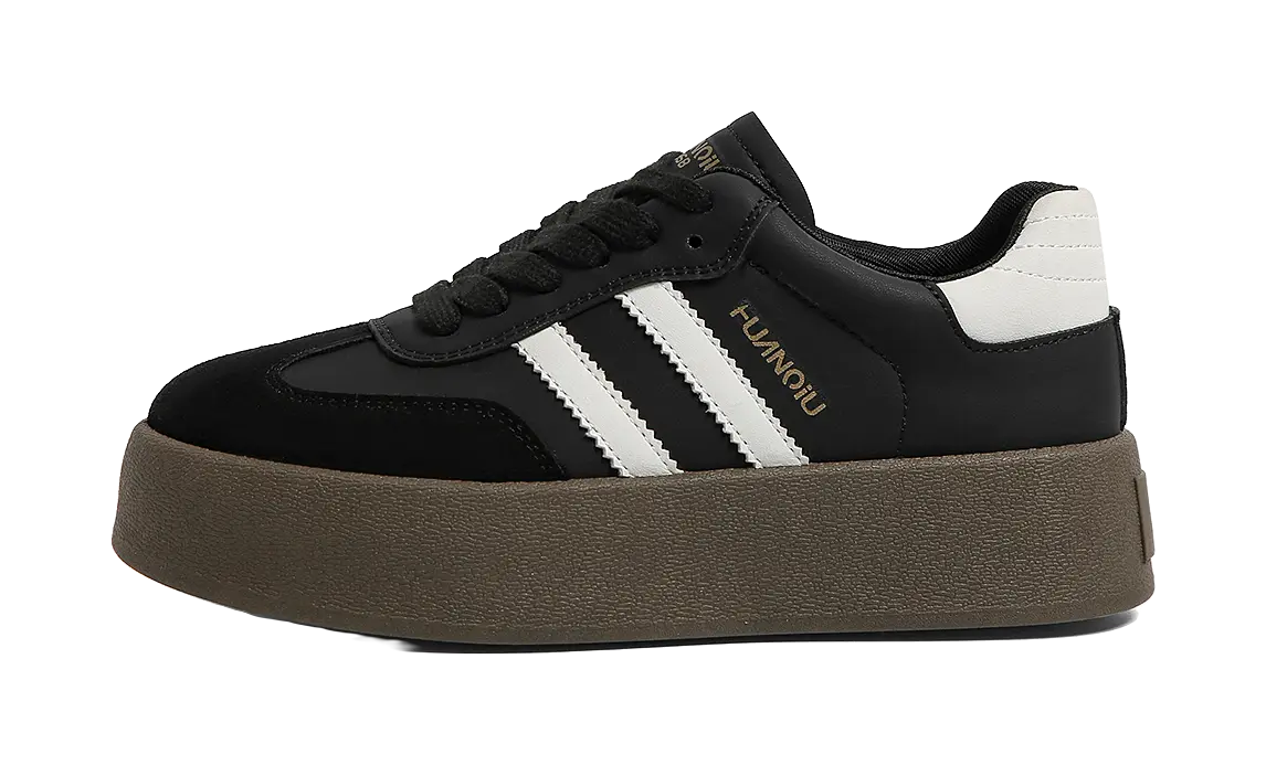 HUANQIU Slip Resistant, Abrasion Resistant, Lightweight, Breathable, Height Increasing Low top Skateboard Shoes Womens  vjsneaker.com