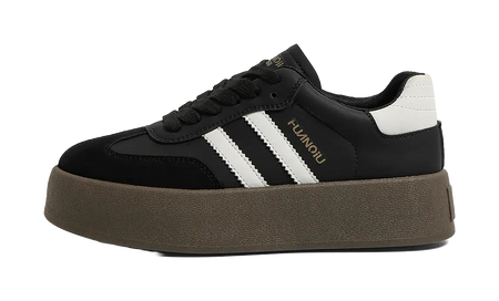 HUANQIU Slip Resistant, Abrasion Resistant, Lightweight, Breathable, Height Increasing Low top Skateboard Shoes Womens  vjsneaker.com