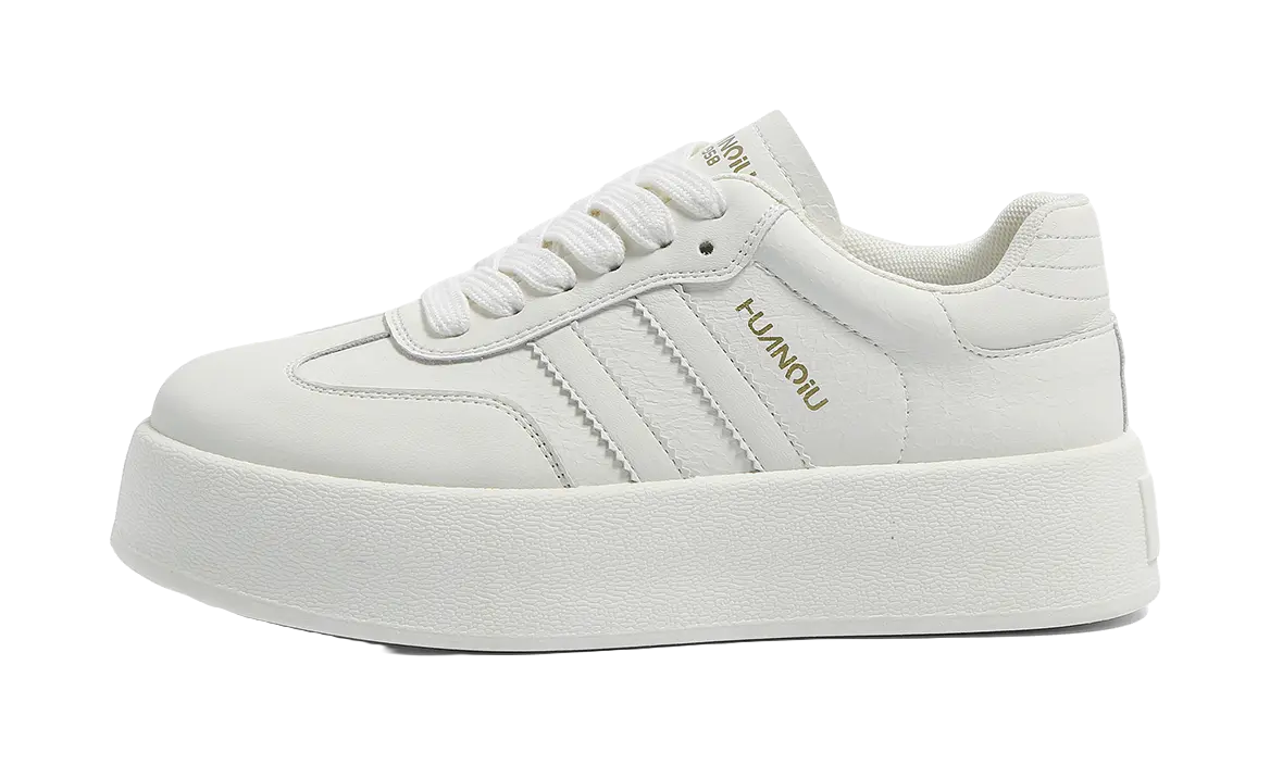 HUANQIU Slip Resistant, Abrasion Resistant, Lightweight, Breathable, Height Increasing Low top Skateboard Shoes Womens  vjsneaker.com