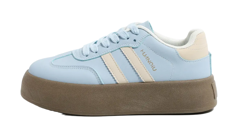 HUANQIU Slip Resistant, Abrasion Resistant, Lightweight, Breathable, Height Increasing Low top Skateboard Shoes Womens  vjsneaker.com