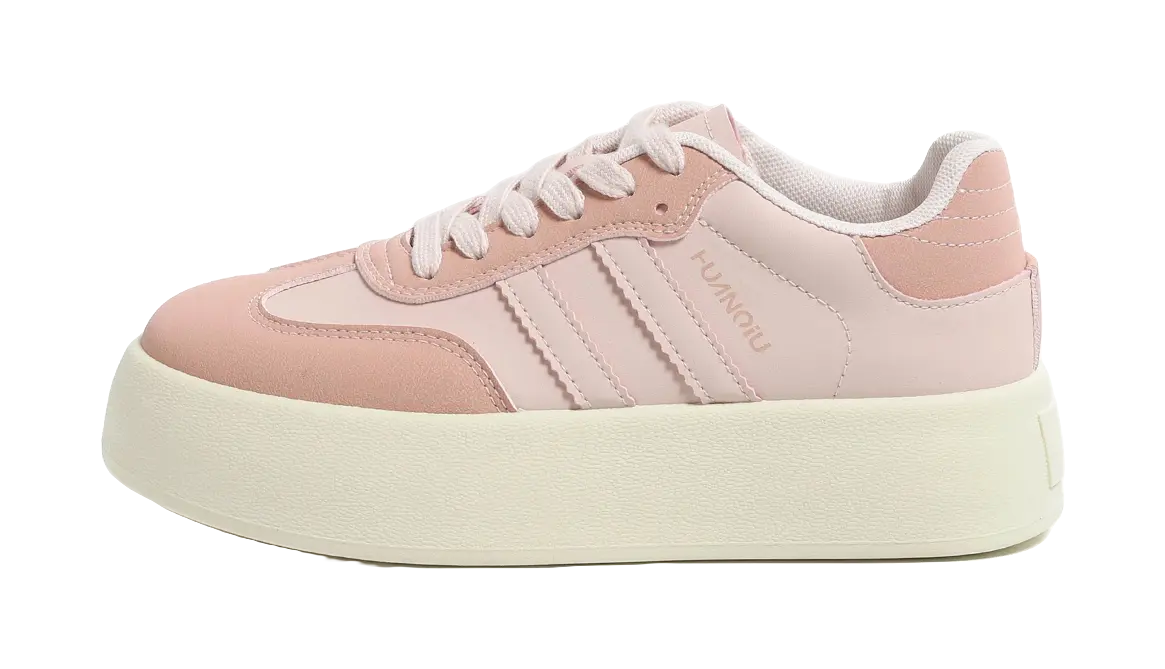 HUANQIU Slip Resistant, Abrasion Resistant, Lightweight, Breathable, Height Increasing Low top Skateboard Shoes Womens  vjsneaker.com