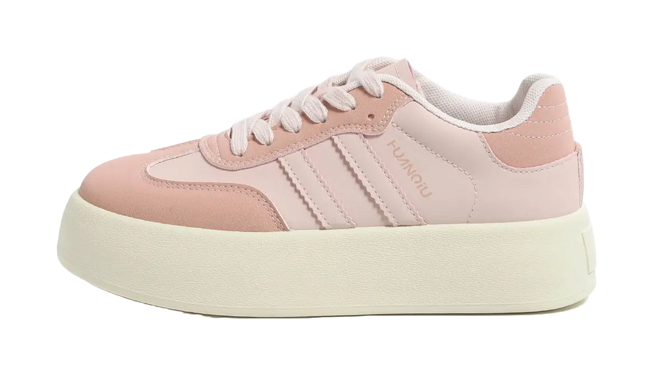 HUANQIU Slip Resistant, Abrasion Resistant, Lightweight, Breathable, Height Increasing Low top Skateboard Shoes Womens  vjsneaker.com