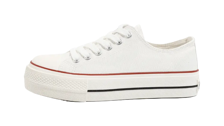 HUANQIU Slip Resistant, Abrasion Resistant, Lightweight, Height Increasing Low top Canvas Shoes Women's  VJSNEAKER