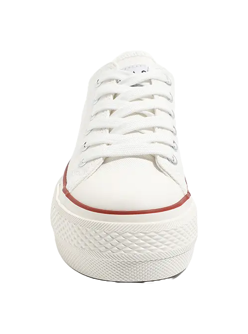 HUANQIU Slip Resistant, Abrasion Resistant, Lightweight, Height Increasing Low top Canvas Shoes Women's  VJSNEAKER