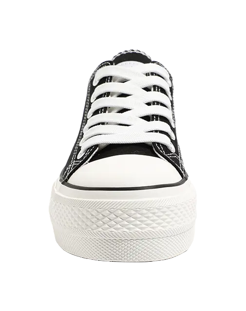 HUANQIU Slip Resistant, Abrasion Resistant, Lightweight, Height Increasing Low top Canvas Shoes Women's  VJSNEAKER