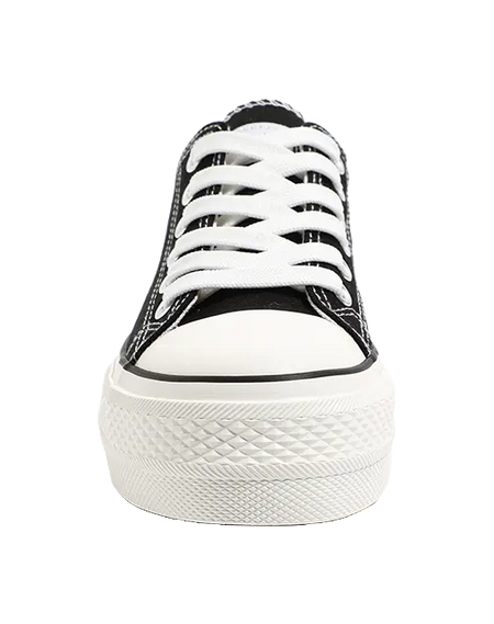 HUANQIU Slip Resistant, Abrasion Resistant, Lightweight, Height Increasing Low top Canvas Shoes Women's  VJSNEAKER