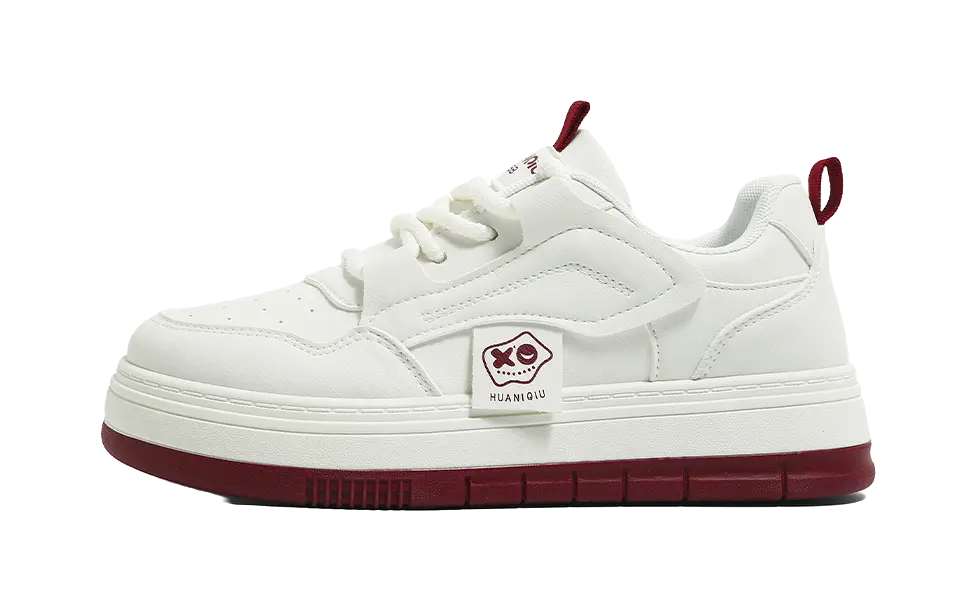 HUANQIU Slip Resistant, Abrasion Resistant, Lightweight, Height Increasing Low top Skateboard Shoes Women's 