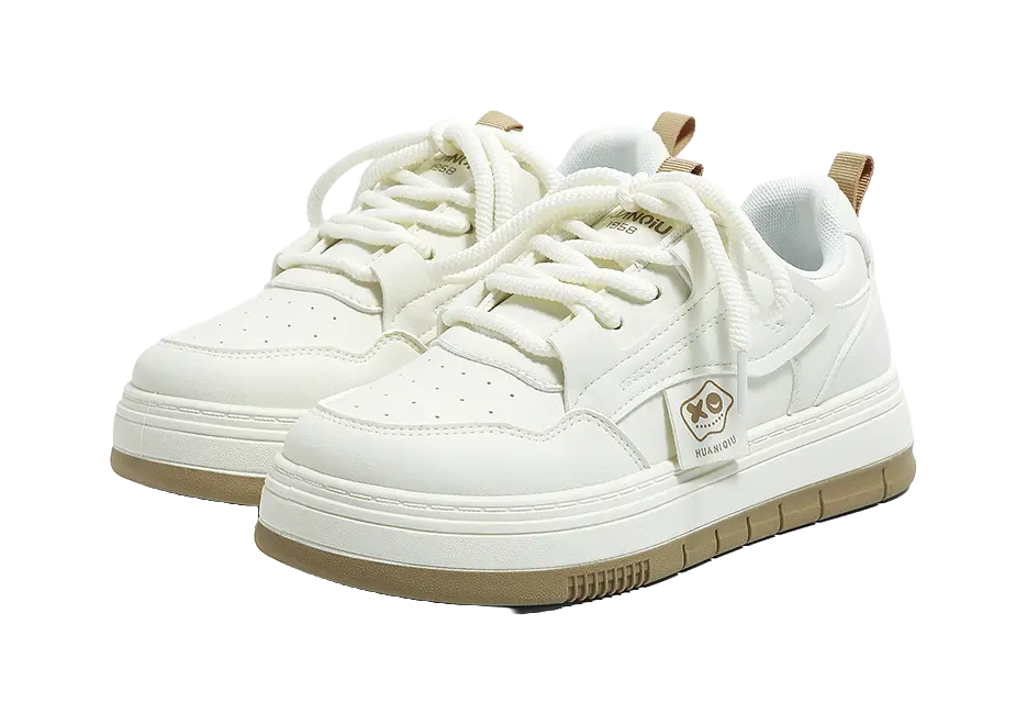 HUANQIU Slip Resistant, Abrasion Resistant, Lightweight, Height Increasing Low top Skateboard Shoes Women's 