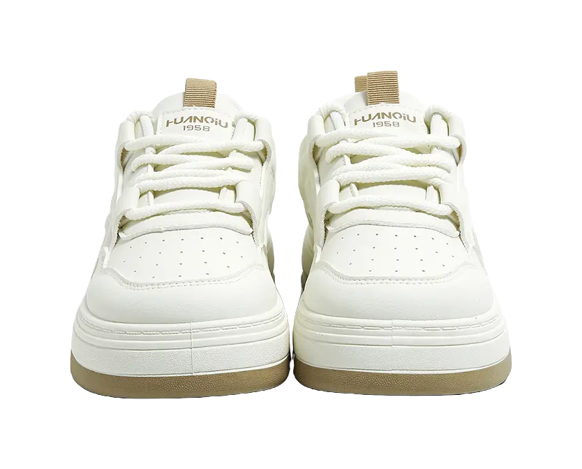 HUANQIU Slip Resistant, Abrasion Resistant, Lightweight, Height Increasing Low top Skateboard Shoes Women's 