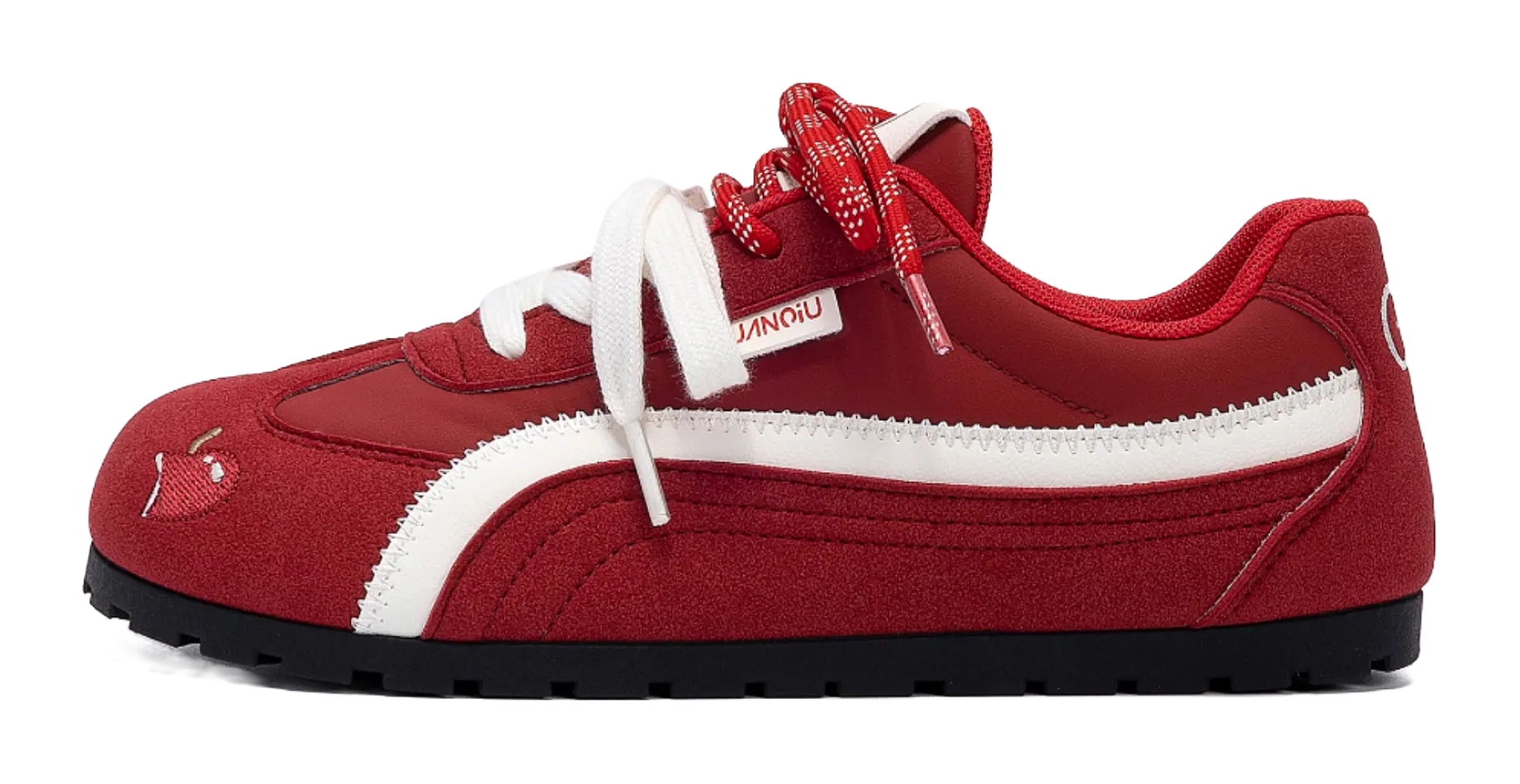 HUANQIU Synthetic Leather Coverage Height Increasing Abrasion Resistant Lightweight Low top Casual Shoes Womens  vjsneaker.com