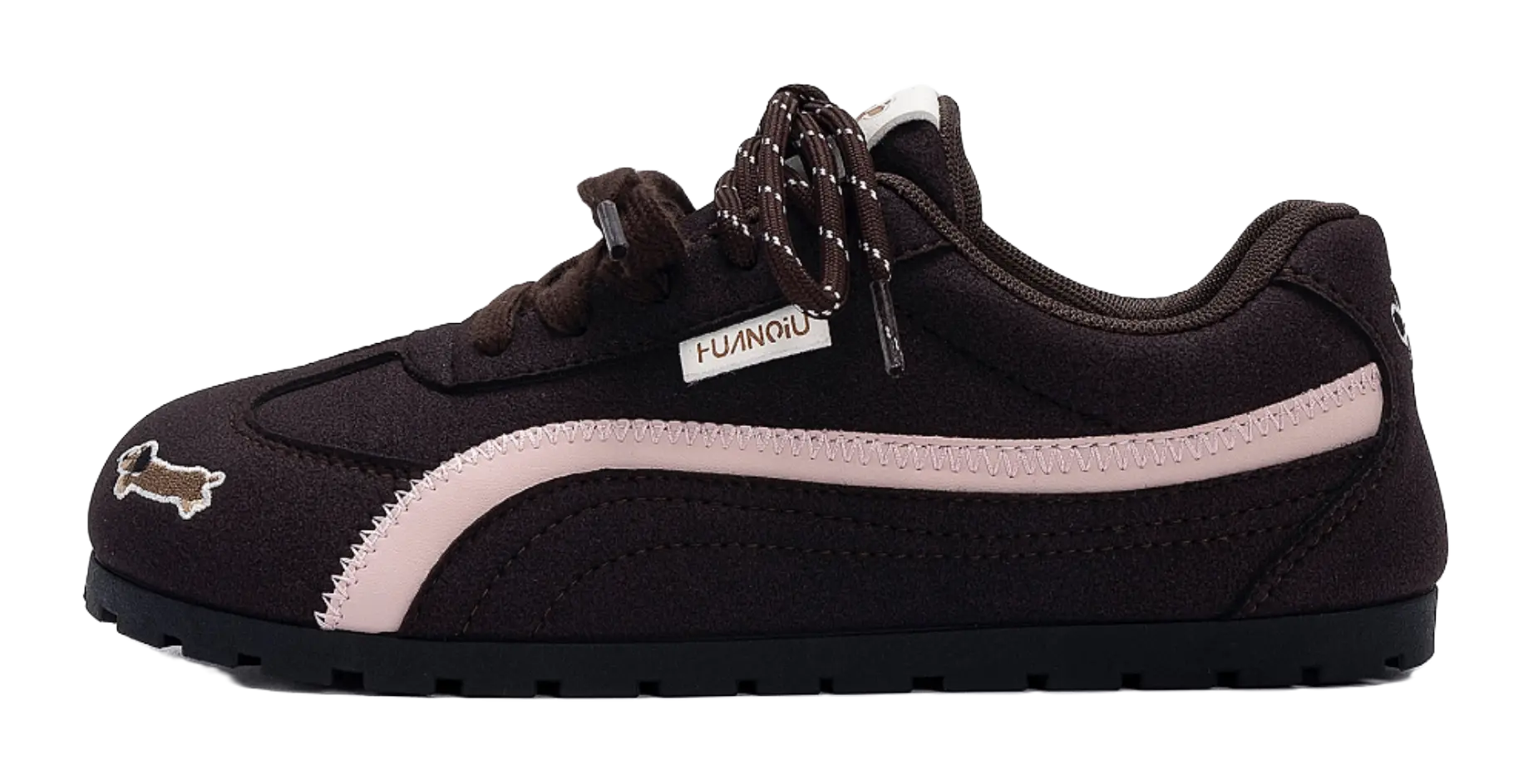 HUANQIU Synthetic Leather Coverage Height Increasing Abrasion Resistant Lightweight Low top Casual Shoes Womens  vjsneaker.com