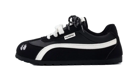 HUANQIU Synthetic Leather Coverage Height Increasing Abrasion Resistant Lightweight Low top Casual Shoes Womens  vjsneaker.com