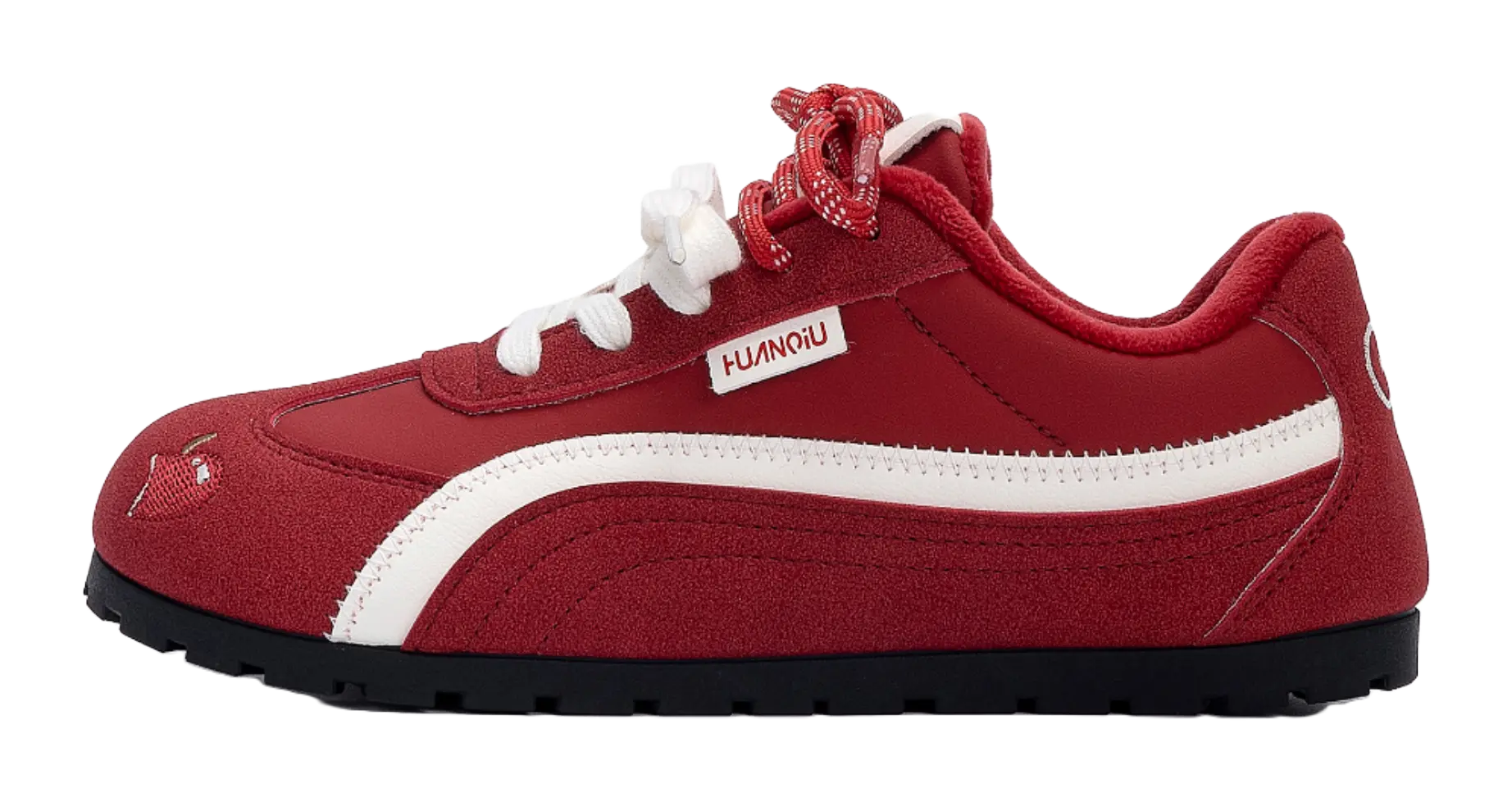 HUANQIU Synthetic Leather Coverage Height Increasing Abrasion Resistant Lightweight Low top Casual Shoes Womens  vjsneaker.com