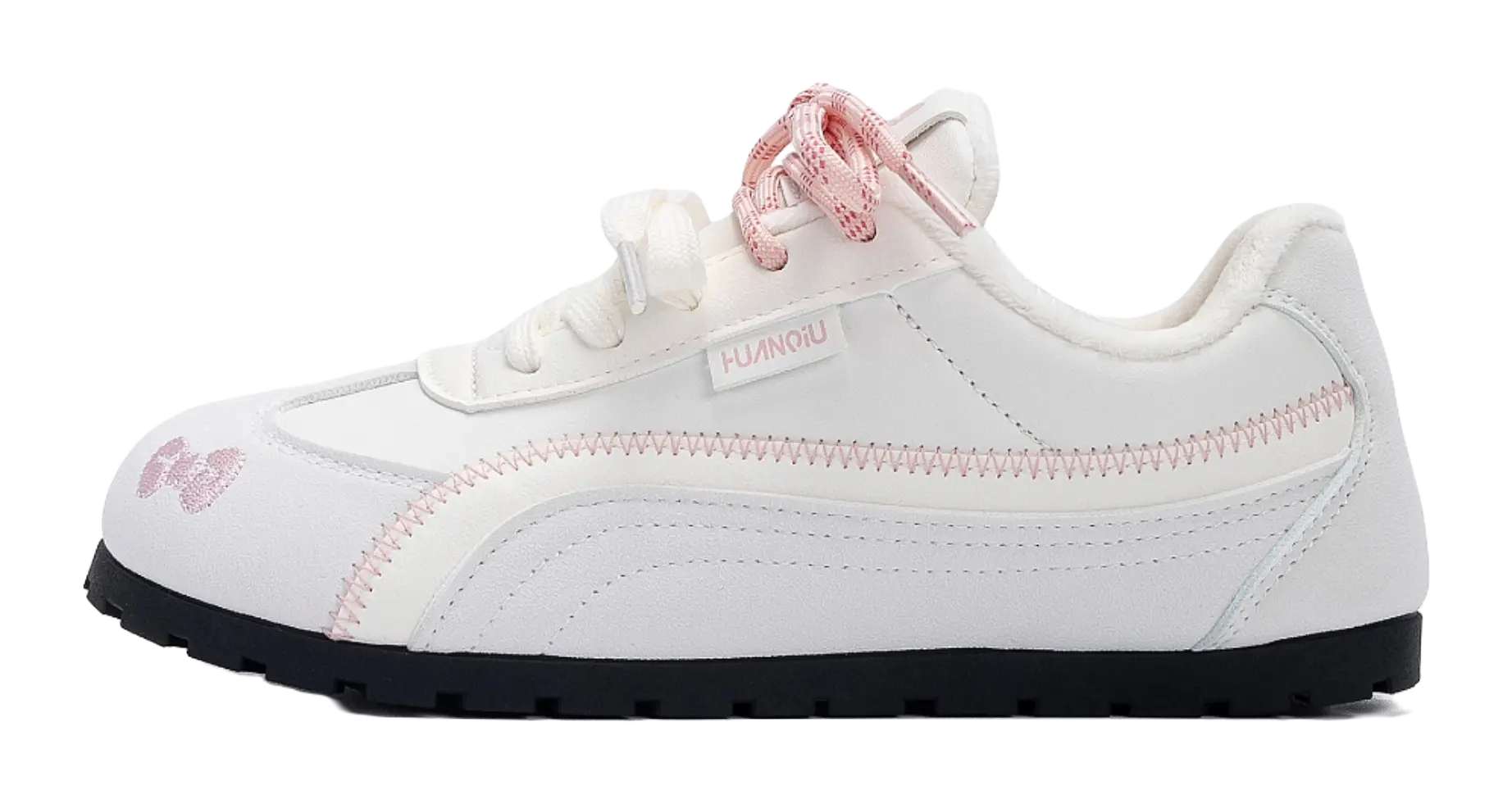 HUANQIU Synthetic Leather Coverage Height Increasing Abrasion Resistant Lightweight Low top Casual Shoes Womens  vjsneaker.com