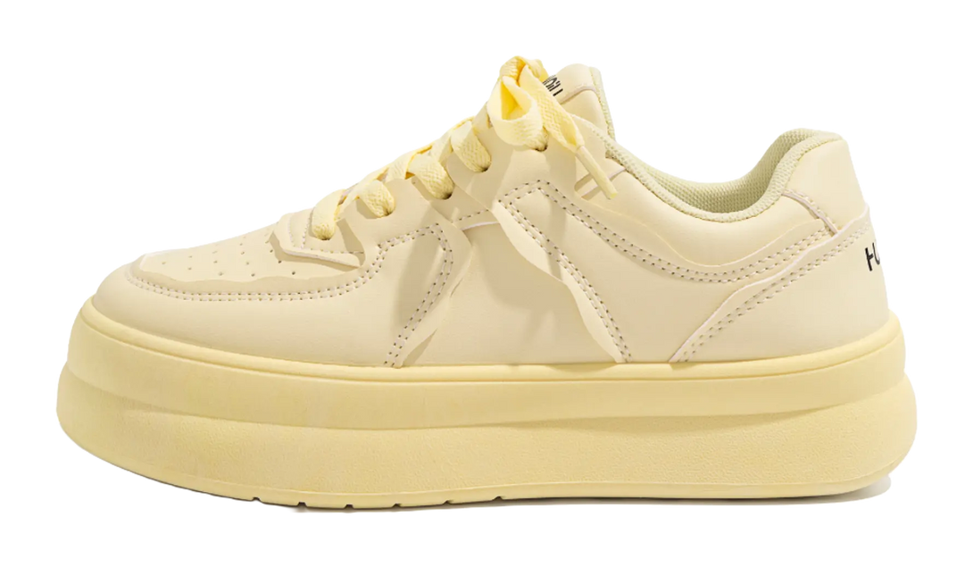 HUANQIU White Sneakers Thermal Coverage Low top Skateboard Shoes Women's 