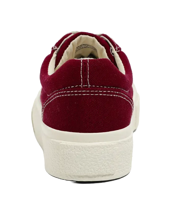 HUANQIU Women's Low-Top Canvas Shoes - Slip-Resistant Durable & Breathable Burgundy  VJSNEAKER