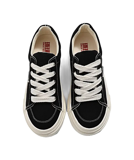 HUANQIU Women's Low-Top Canvas Shoes - Slip-Resistant Durable & Breathable Burgundy  VJSNEAKER