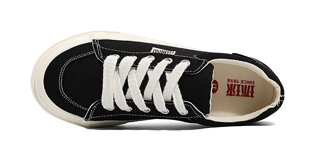 HUANQIU Women's Low-Top Canvas Shoes - Slip-Resistant Durable & Breathable Burgundy  VJSNEAKER