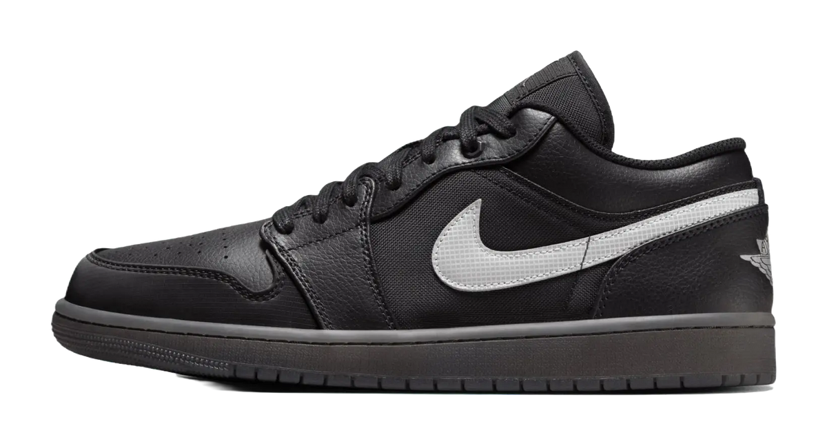 Jordan 1 Low Black White Dark Smoke Grey  vjsneaker.com
