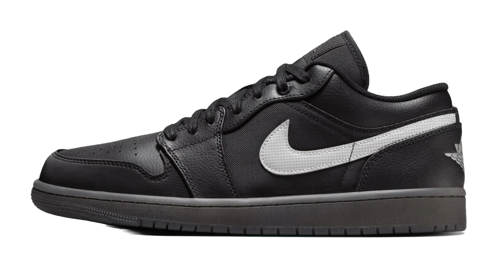 Jordan 1 Low Black White Dark Smoke Grey  vjsneaker.com