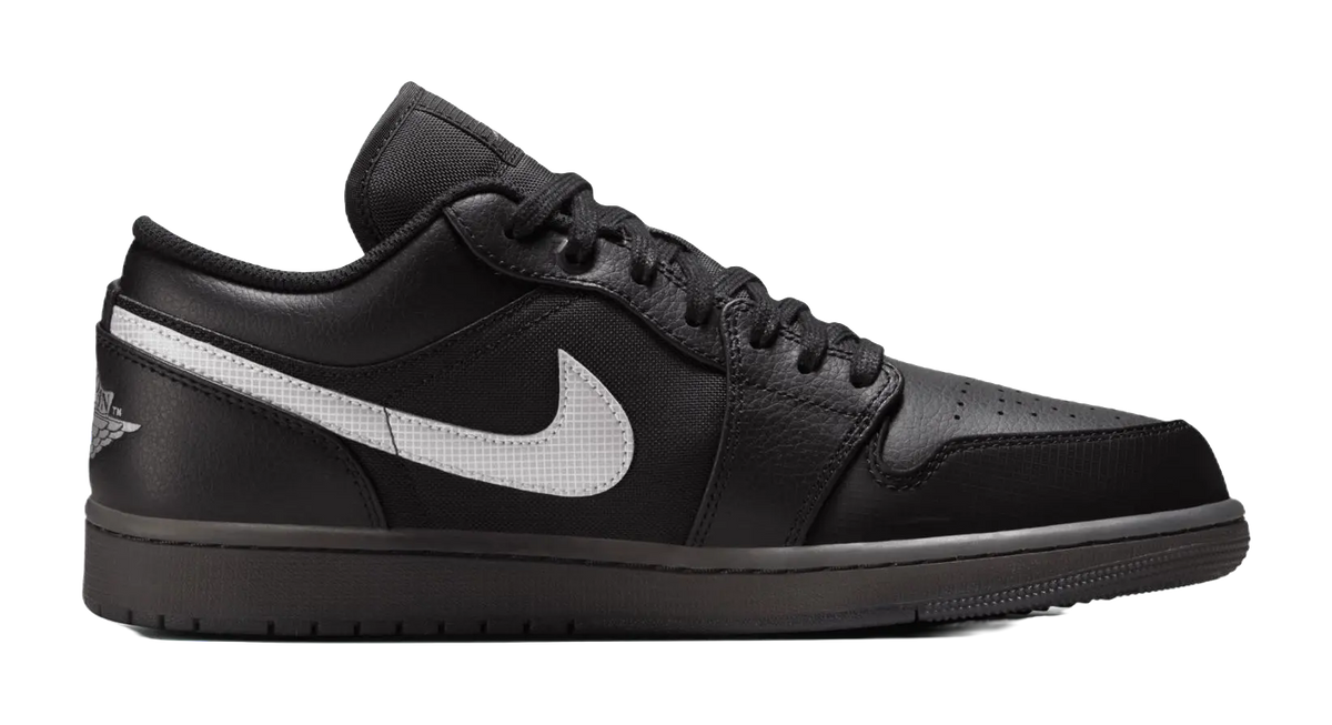 Jordan 1 Low Black White Dark Smoke Grey  vjsneaker.com