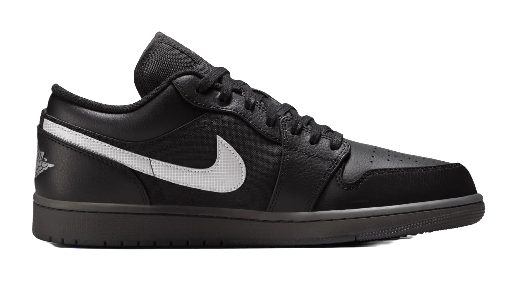 Jordan 1 Low Black White Dark Smoke Grey  vjsneaker.com