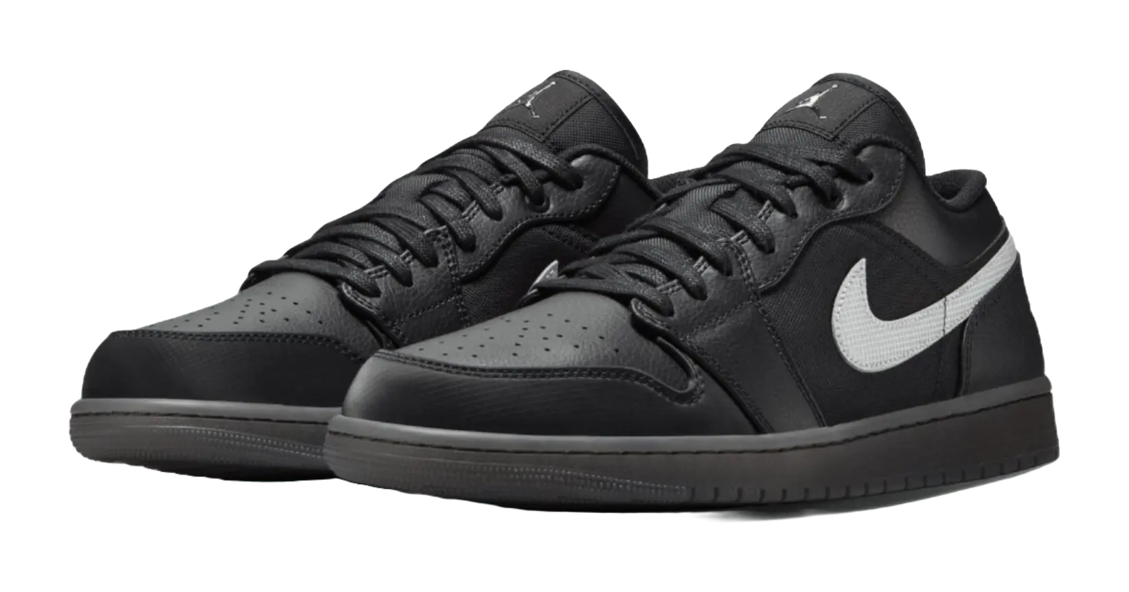 Jordan 1 Low Black White Dark Smoke Grey  vjsneaker.com