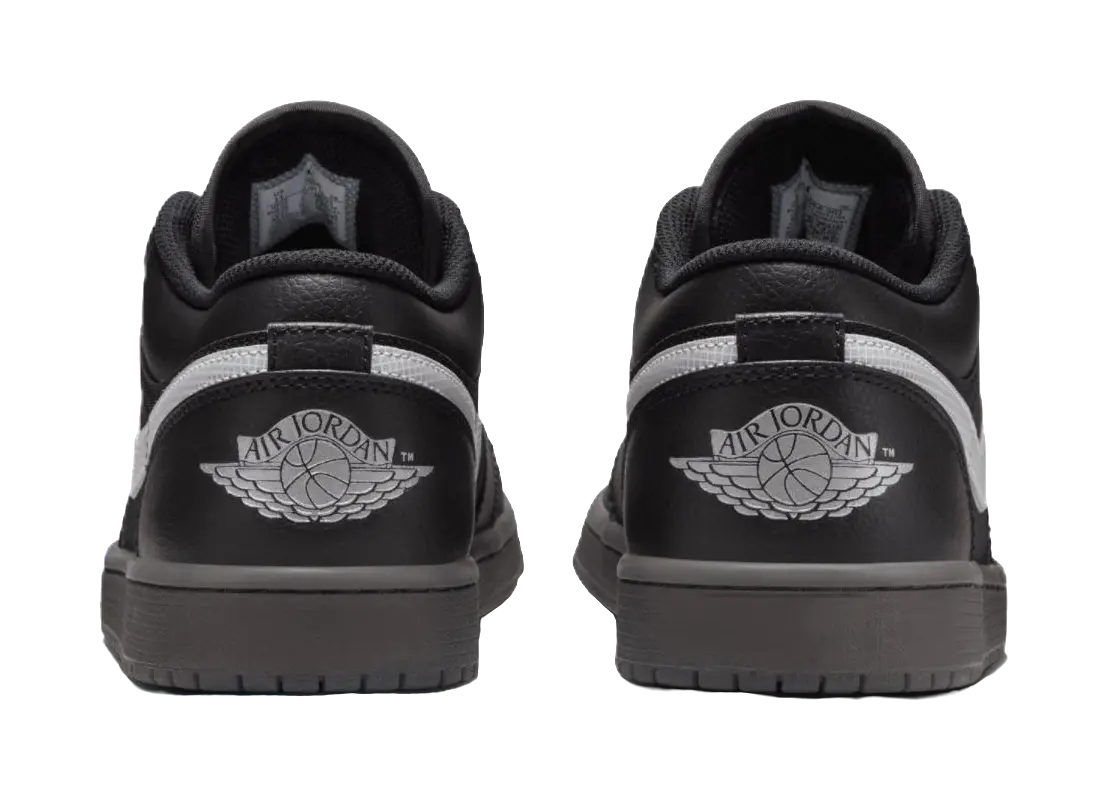 Jordan 1 Low Black White Dark Smoke Grey  vjsneaker.com