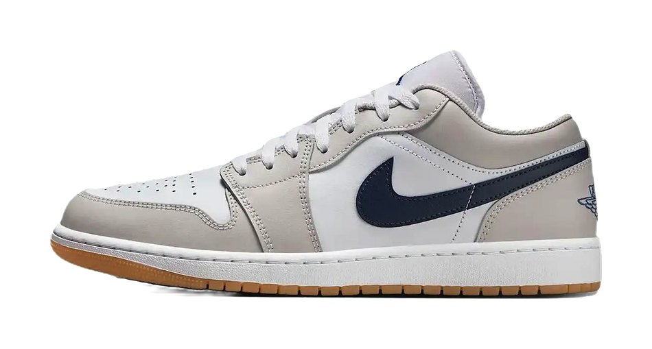 Jordan 1 Low Midnight Navy Neutral Grey  vjsneaker.com