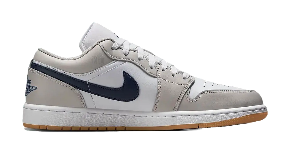 Jordan 1 Low Midnight Navy Neutral Grey  vjsneaker.com